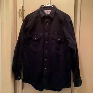 VIntage Filson Navy Blue Long Sleeve Flannel Shirt M